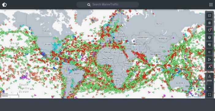  MarineTraffic.com : le trafic maritime en temps réel