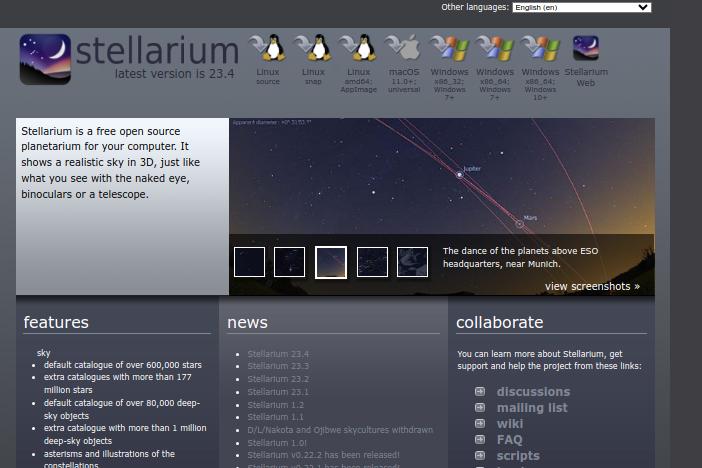 Stellarium planétarium logiciel de Qualité
