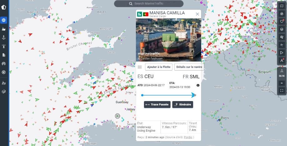 MarineTraffic.com : le trafic maritime en temps réel 2 Visuel marinetraffic.com
