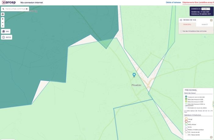 Arcep : la carte des déploiements de la Fibre 1 visuel arcep 2024