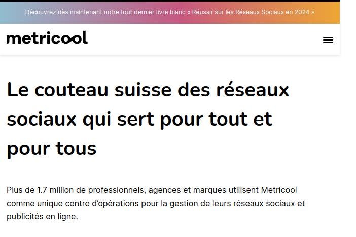 Metricool analyse vos réseaux sociaux