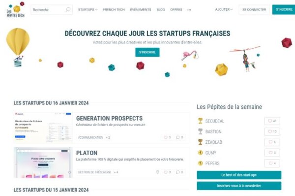 découvrez chaque jour les startups françaises innovantes