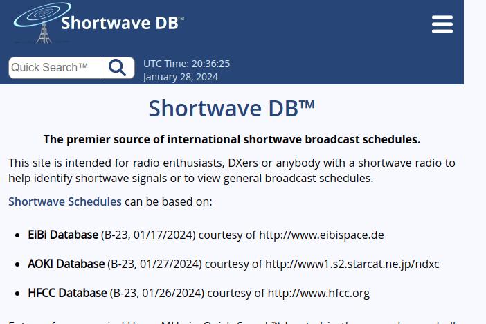  Shortwave DB™ : la passion des ondes courtes