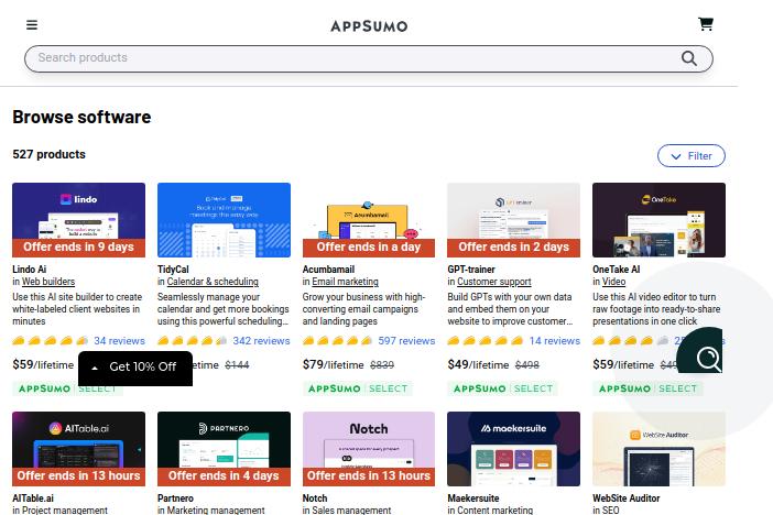  AppSumo: La plateforme ultime pour des offres logicielles incroyables