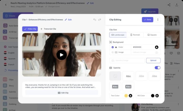 Exemplary AI : Transcription et Edition Vidéo et Audio assistées par l'IA 2 Visuel ExemplaryAI