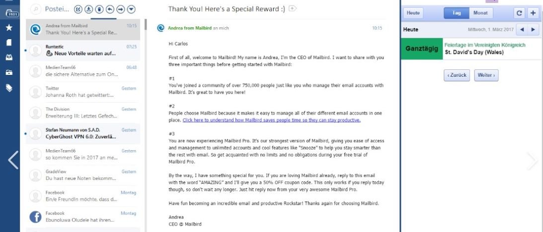 MailBird : Le client de messagerie tout-en-un 2 Visuel de Mailbird