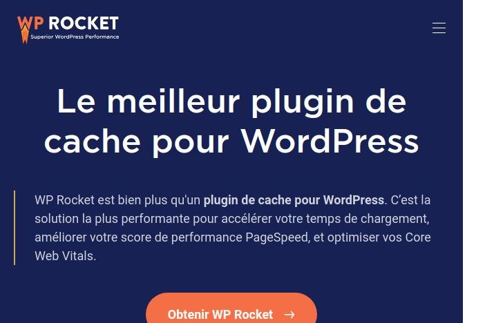 WP Rocket Plugin de gestion de cache pour Wordpress