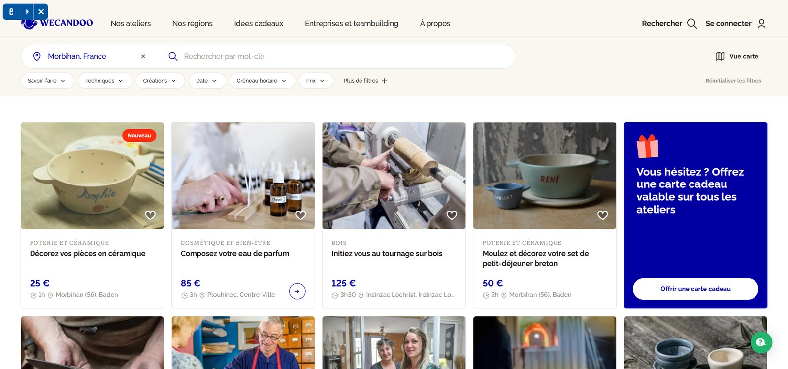 Wecandoo : Des ateliers artisanaux uniques 2 wecandoo morbihan 2025