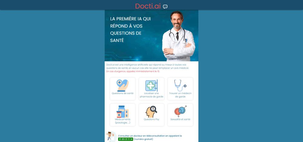 Docti.ai, intelligence artificielle santé, questions réponses
