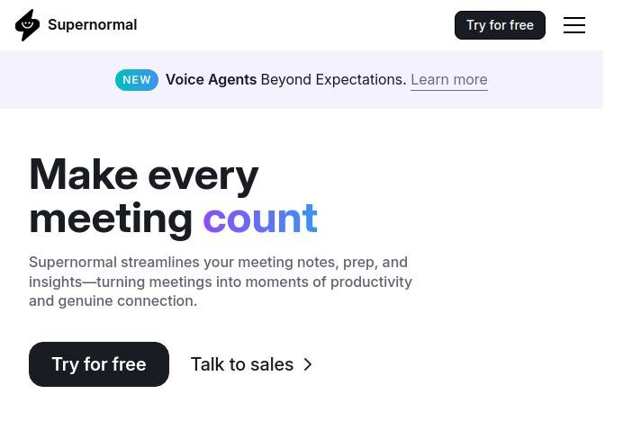 Supernormal : votre assistant dans la prise de notes en réunion