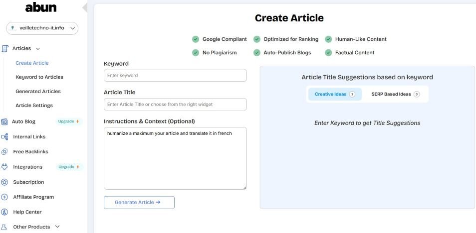 Abun : un générateur de contenu hors pair 2 Visuel Abun 2025