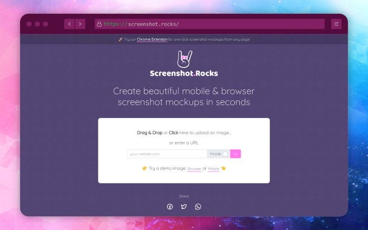  Screenshot.Rocks pour embellir vos captures d’écran