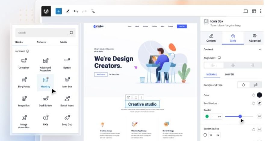 GutenKit : L’éditeur visuel performant pour Gutenberg Blocks 2 Visuel GutenKit 2025