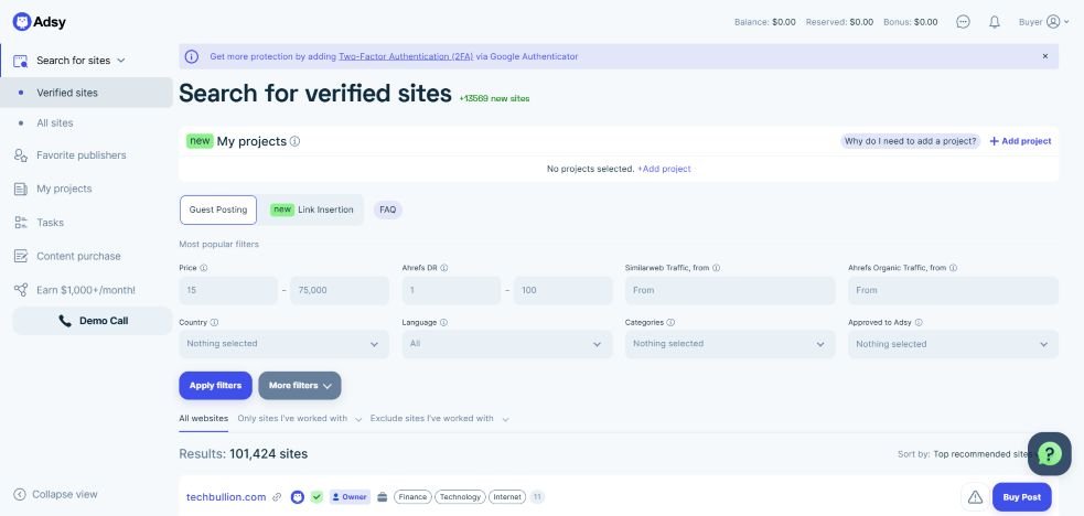 Adsy : La Marketplace pour obtenir des Backlinks de qualité 2 Visuel Adsy 2025