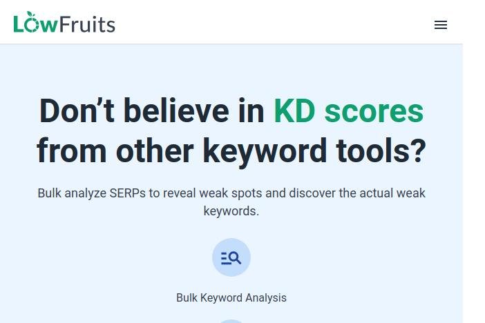  LowFruits : Analysez les SERP et détectez les mots-clés cachés