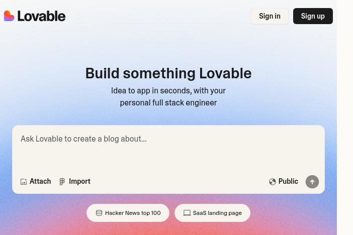 build somthing lovable in 2025