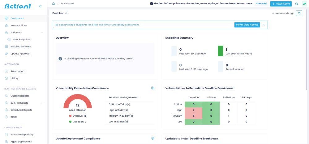 Action1 : La solution idéale pour gérer vos patchs 2 visuel action1 patch management