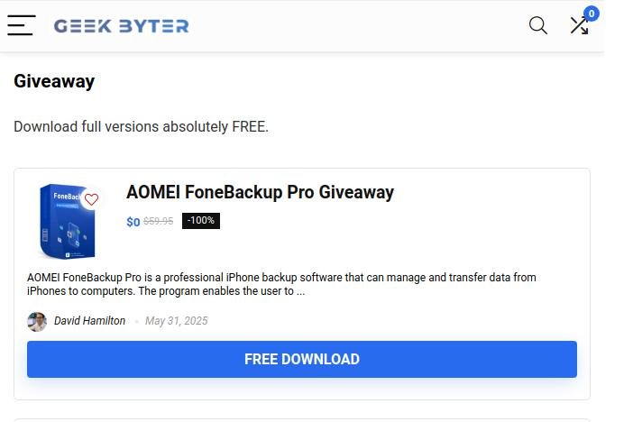 GeekByter : un max de logiciels gratuits