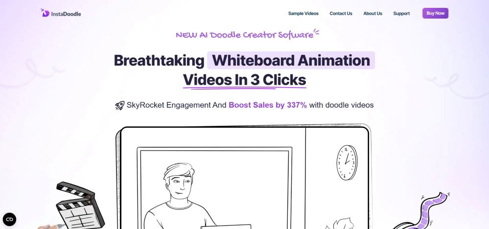 whiteboard animation InstaDoodle