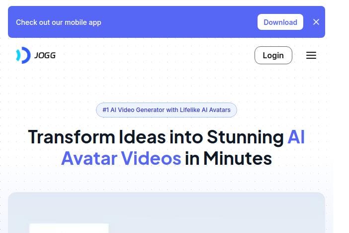 Jogg.AI : Avatars et vidéos IA ultra-réalistes