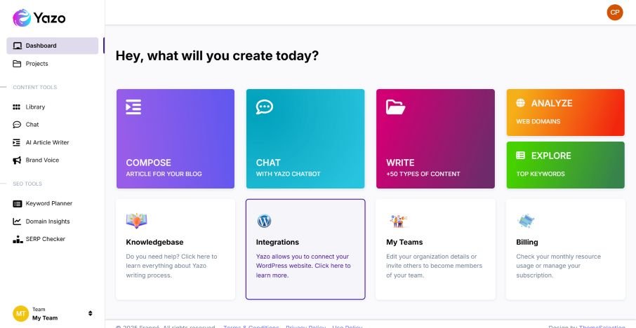 Yazo.ai : Générateur IA multilingue pour pros exigeants 2 yazo.ai une interface utilisateur simple et claire