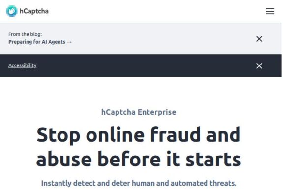 hcaptcha enterprise - arrêtez la fraude en ligne et les abus