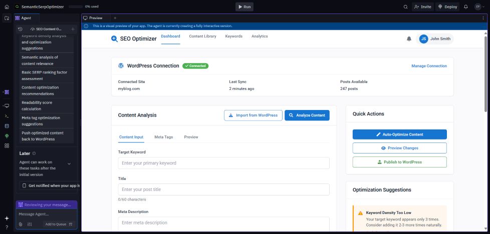 exemple aoos pour wordpress avec replit