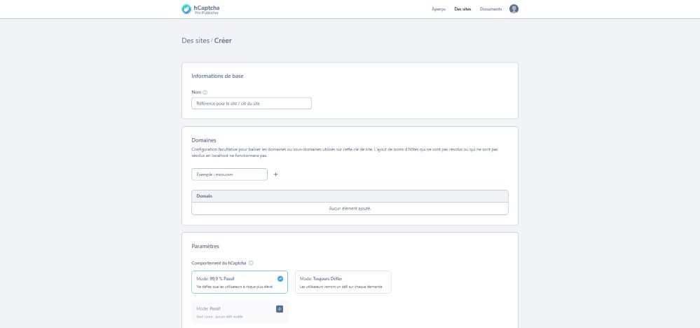 l'interface utilisateur hCaptcha en 2025