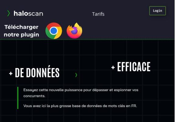 capture d'écran de haloscan outil de veille technologique