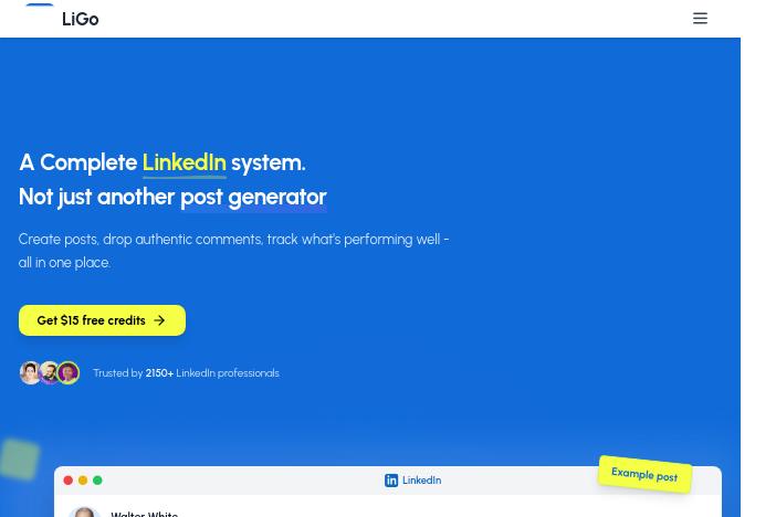  LiGo: créez, commentez, analysez avec votre compte LinkedIn