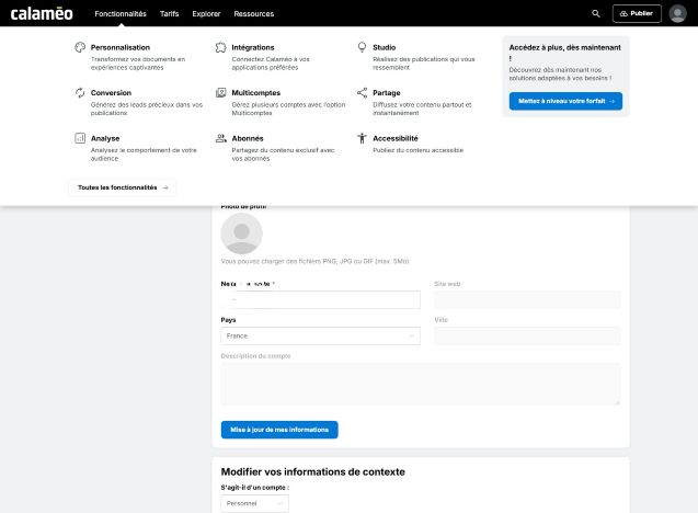 interface calaméo