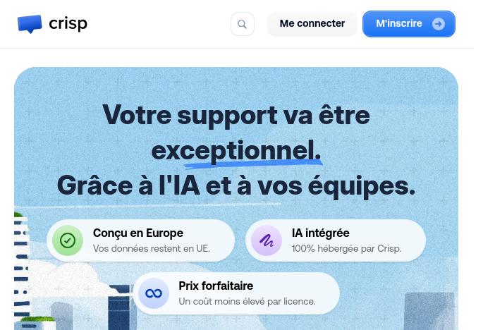chatbox et support client avec crisp
