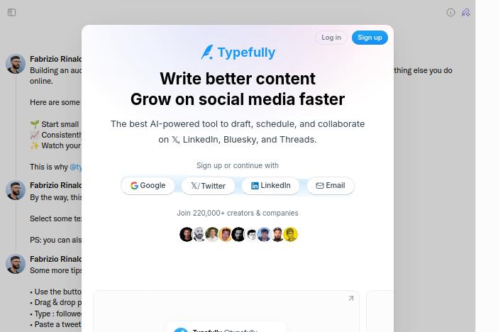 gérez efficacement x, linkedin et threads avec typefully
