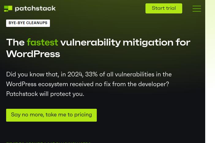 patchstack protège wordpress des vulnérabilités rapidement.