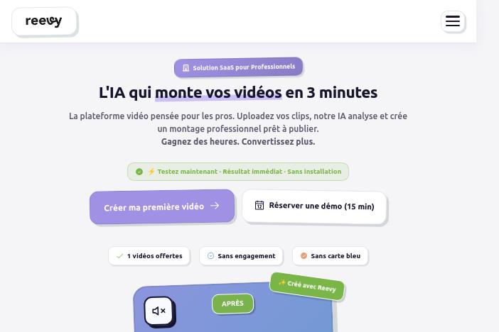  Reevy : montage vidéo IA ultra-rapide, test et tarifs