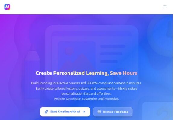 capture d'écran de la page d'accueil de mexthy