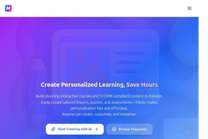  Mexty.ai : Créez vos formations e-learning en 5 minutes