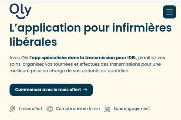 application oly pour les infirmières libérales