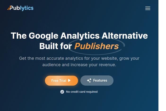 publytics page d'accueil