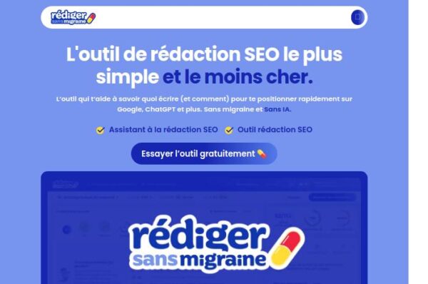 outil de rédaction seo simple et efficace. aide à la rédaction de contenu seo.
