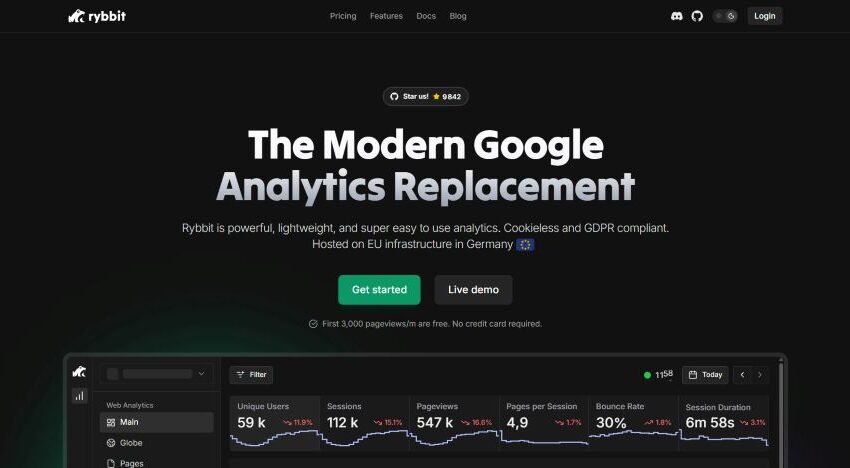 capture écran rybbit outil de veille technologique.