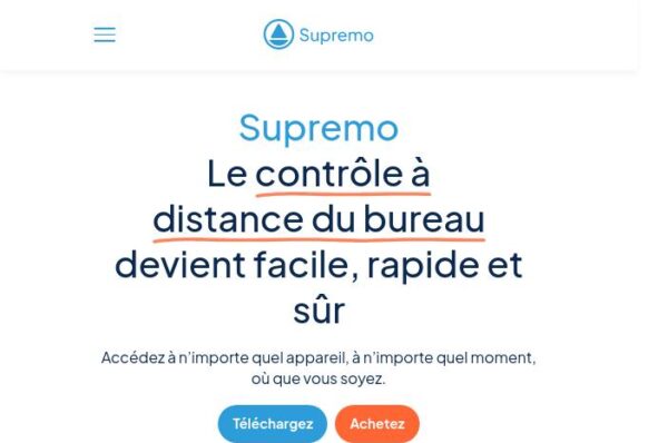 supremo contrôle à distance du bureau facile rapide sûr