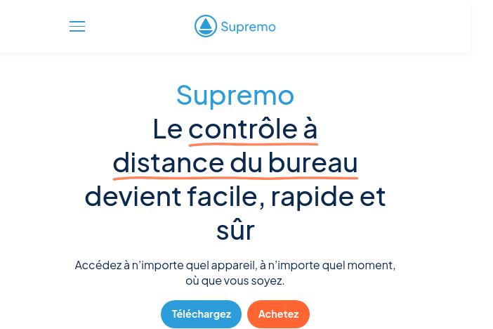 supremo contrôle à distance du bureau facile rapide sûr