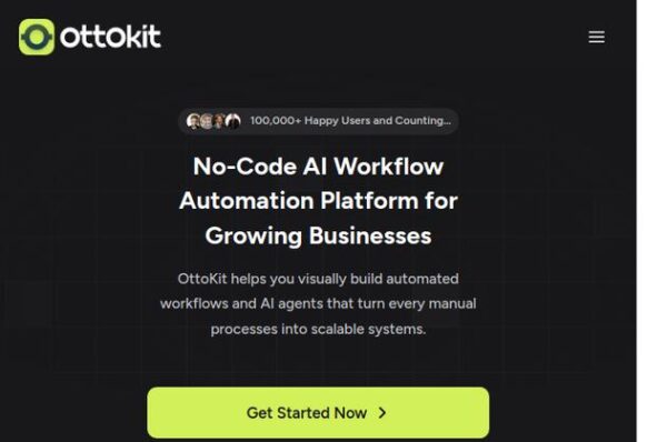 capture d'écran de la page d'accueil d'ottokit