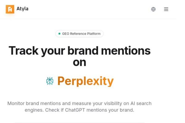page de suivi des mentions de marque sur perplexity. outil de veille technologique pour monitorer les mentions de votre marque.