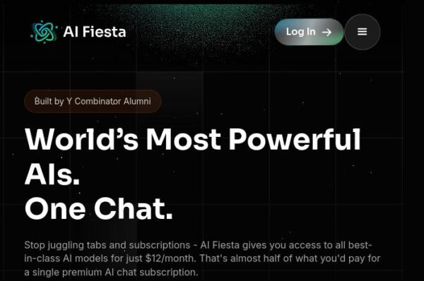 page d'accueil de ai fiesta, plateforme d'intelligence artificielle