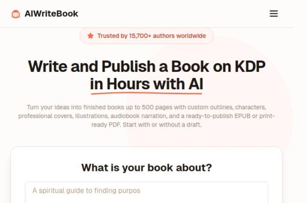 aiwritebook outil d'écriture de livre avec ia