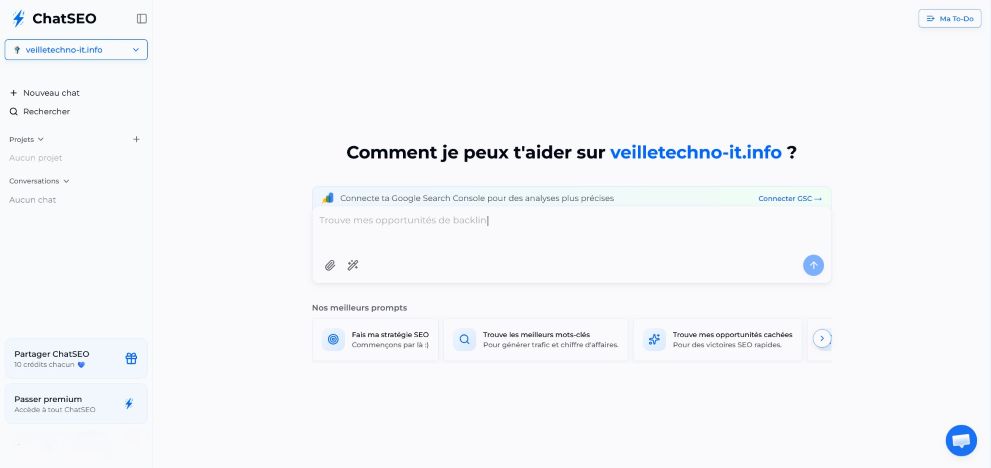 chatseo outil d'aide seo pour veilltechno-it.info. aide à la stratégie seo