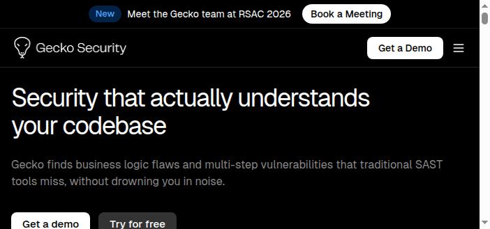 page d'accueil de gecko security