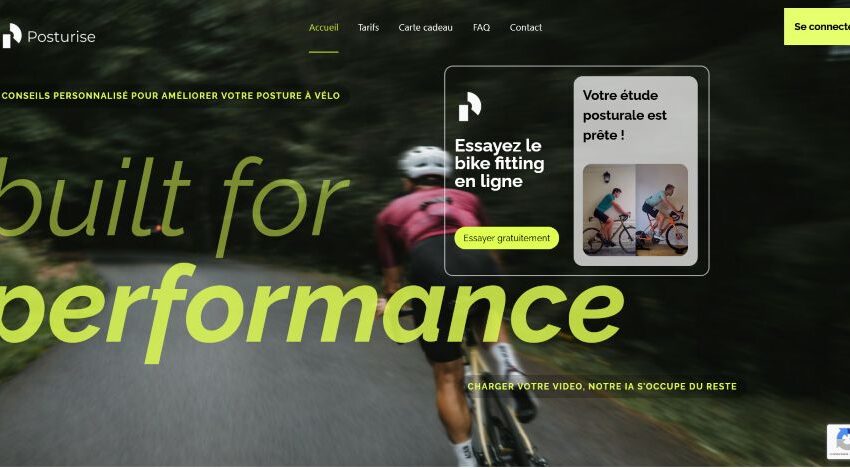 cycliste sur route avec texte 'built for performance'